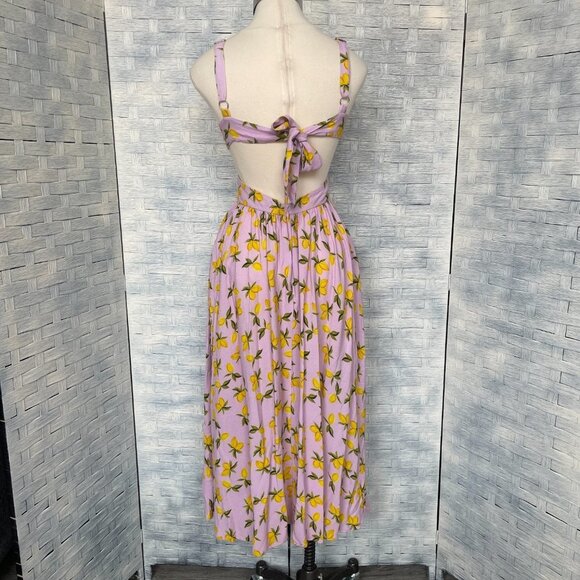 Yumi Kim Lemon Lavender UMA dress Adjustable Shoulder strap Tie back size 0 - Picture 3 of 10